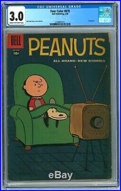 Four Color#878 (Peanuts #1) CGC 3.0 (Dell, 2/1958) Snoopy Charlie Brown