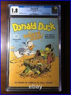 Four Color #9 (1942) 1st Carl Barks Donald Duck! CGC 1.8 Key