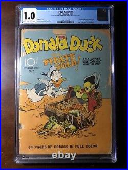 Four Color #9 (1942) 1st Carl Barks Donald Duck! Jack Hannah Sig! CGC 1.0