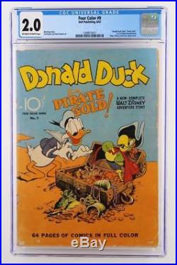 Four Color #9 CGC 2.0 GD -Dell 1942- 1st Donald Duck by Carl Barks (Disney)