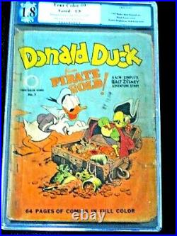 Four Color #9, Donald Duck Finds Pirate Gold, 1942, -g, 1.8, 1st Donald By Barks