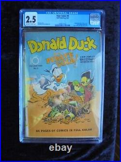 Four Color #9 Donald Duck Finds Pirate Gold! Golden Age 1st Barks Duck Cgc 2.5