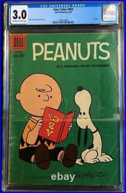 Four Color #969 Peanuts 1959 Dale Hale CGC 3.0 OWithWhite Pages