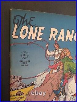 Four Color #98 Fn/vf Early Lone Ranger In Comics Tonto Pre Code Dell Comic 1946