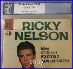 Four Color #998 Ricky Nelson Photo Cover PGX 7.0 Dell 1959
