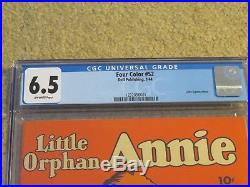 Four Color Comic #52 Little Orphan Annie CGC 6.5 Off White Pages 1944 Dell