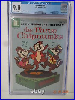 Four Color Comics #1042 Cgc 9.0 The Three Chipmunks 1st App