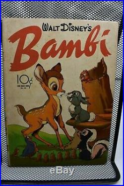 Four Color Comics #12 Walt Disney's Bambi Dell Golden Age Comics 1942 RARE 5.5