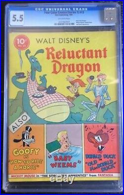 Four Color Comics #13 Mickey App Reluctant Dragon 1941 Walt Disney Disneyana