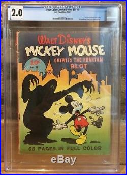 Four Color Comics #16 Phantom Blot Dell 1941 1st Mickey Disney Disneyana CGC 2.0