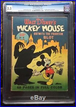 Four Color Comics #16 Phantom Blot Dell 1941 1st Mickey Mouse Comic Book CGC 3.5