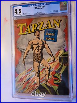 Four Color Comics # 161 Tarzan And The Fires Of Tohr Dell 1947 Cgc 4.5