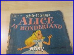 Four Color Comics #331 Alice In Wonderland Dell Golden Age Walt Disney 1951