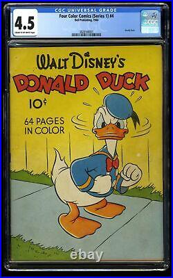 Four Color Comics #4 CGC VG+ 4.5 1st Print 1940 Early Donald Duck