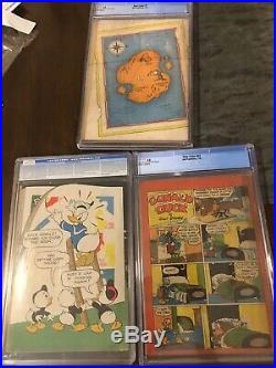Four Color Comics 9 CGC 2.5 29 CGC 3.0 And 62 CGC 3.0 1st 3 Barks Donald Duck