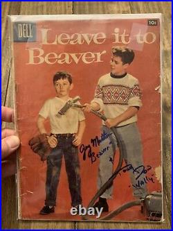 Four Color Leave it To Beaver #1 Cover Dell Comic Book 1958 SIGNED Jerry & Tony