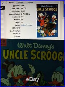 Four Color lot of 3 #386,456,495 1ST 3 UNCLE SCROOGE COMICS VG/F-F- Charity