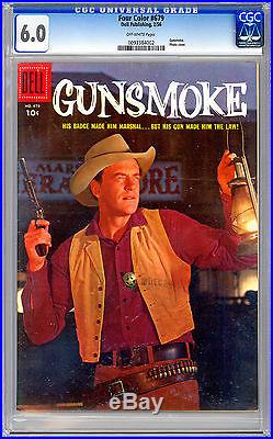 GUNSMOKE #1 CGC 6.0 aka FOUR COLOR #679 JAMES ARNESS PHOTO COVER DELL 1956