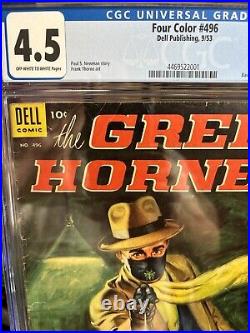 Green Hornet Cgc 4.5 Dell Four Color #496 First Dell Green Hornet App 1953