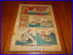 HUGE KEY 1942 Four Color # 9 Disney Comics 1st Carl Banks Donald Duck Coverless