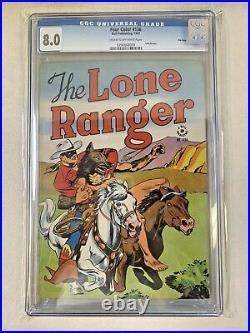 Lone Ranger Four Color #136 Dell 1947 CGC 8.0 Very Fine Golden Age Rare Book