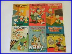 Lot 29 Golden Age Comics-Dell Four Color-DISNEY-NICE-Carl Barks EARLY 1945-1955