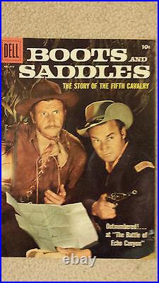 Lot of 2 Four Color Comics- Buffalo Bill Jr. #742 & Boots and Saddles #919 VF/NM