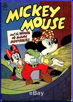 Mickey Mouse, Four Color Comics #116 1946-Dell-Hoouse of Many Mysteries-FN/VF