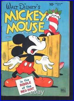 Mickey Mouse-Four Color Comics #79 1945-Dell-Riddle of The Red Hat-Carl Barks