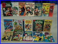Mickey Mouse LOT 17 Issues! Disney Giveaway Dell Giant Four Color Comics (11231)
