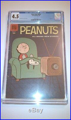 Peanuts #1 Cgc 4.5 Comic Four Color 878 Dell 1958 Rare