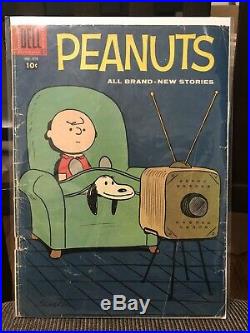 Peanuts #1 Dell Comics (1958) 1st Full App Charlie Brown And Snoopy Four Color
