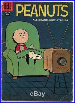 Peanuts #1 Four Color 878 (Feb 1958, Dell Comics) Charlie Brown & Snoopy Cover