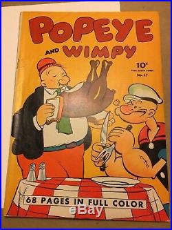 Popeye & Wimpy Early #17 Dell Four Color Comics Series 2 1943