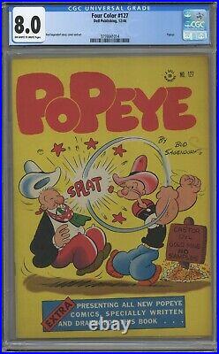Popeye (four Color) #127 Cgc 8.0 Off-white To White Pages 1946