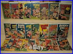 Porky Pig Four Color SET/LOT Solid! 1945-1953 27 Dell Comics (s 7990)