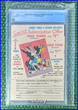 RARE 1947 Dell Looney Tunes & Merrie Melodies #71 Comic Book CGC 8.5 GOLDEN AGE