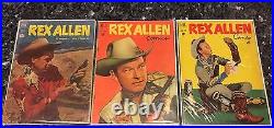 REX ALLEN Four Color #316 Rex Allen #1, #2, #3, #21 Western Movie Star Comics