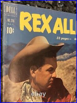 REX ALLEN Four Color #316 Rex Allen #1, #2, #3, #21 Western Movie Star Comics