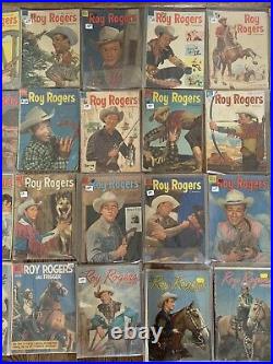 Rare Huge Lot Vintage Dell Roy Rogers Comics Comic Books Cowboy Golden Age