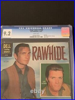 Rawhide CGC 9.2! Dell Four Color Comics 1160! White Pages! Clint Eastwood 1961