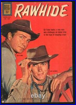 Rawhide-Four Color Comics #1269 1962-Dell-Clint Eastwood & Eric Flemming TV p