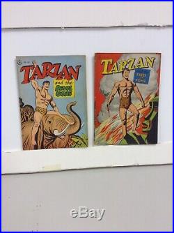 Tarzan Four Color 134 (f-) & 161 (f-), 1947 Dell Comics, Early Tarzan