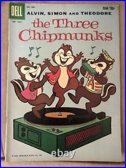 The Three Chipmunks Dell Comics Four Color 1042 First Appearance 1959 VG+/F