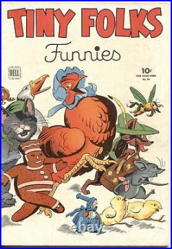Tiny Folks Funnies #60-dell Four Comics Series-1944-little Red Riding Hood-rare