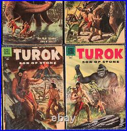 Turok Son of Stone Four Color Lot of 8 #2,5,6,9,10,13,16 + Bonus Dell 1955-59