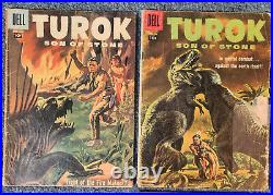 Turok Son of Stone Four Color Lot of 8 #2,5,6,9,10,13,16 + Bonus Dell 1955-59