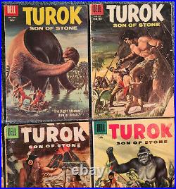 Turok Son of Stone Four Color Lot of 8 #2,5,6,9,10,13,16 + Bonus Dell 1955-59