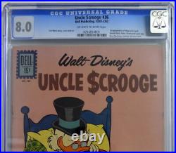 UNCLE SCROOGE #36 CGC 8.0 1961 Carl Barks c / a / s 1st App Magica De Spell