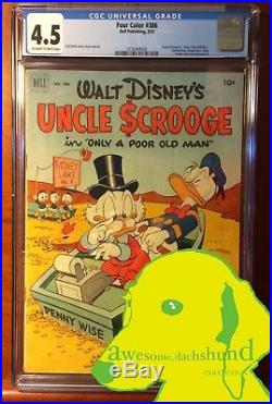 Uncle Scrooge #1 1952 Four Color 386 Cgc 4.5 Barks' Only A Poor Man